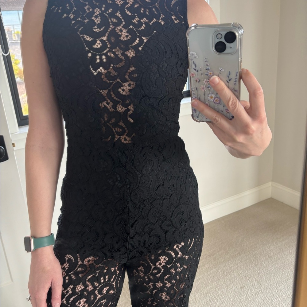 Black lace jumpsuit ANGL - Picture 3 of 7